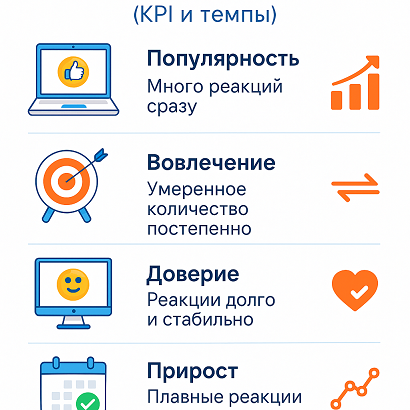 Подбор пакета реакций — старт, смарт-рост, промо